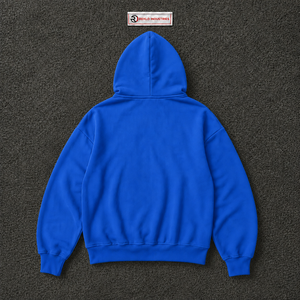 Sudadera con Capucha Azul Oversize para Hombre, Estilo Gótico con Diseño de Cruz con Tachuelas y Mangas con Pedrería, Sudadera Unisex de Moda Urbana con Capucha en Oferta - Product Image 6