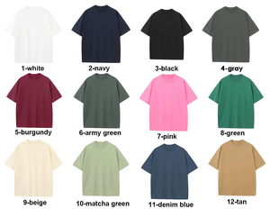 T-shirts vierges en coton de haute qualité pour hommes, design épais, pour impression, logo, streetwear, coupe ample - Product Image 5
