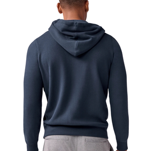 Custom Men's Full <b>Zip</b> <b>Hooded</b> Sweatshirt Cotton Blend Fleece Custom Logo Casual Hoodie OEM ODM Clothing Manufacturer - Product Image 2