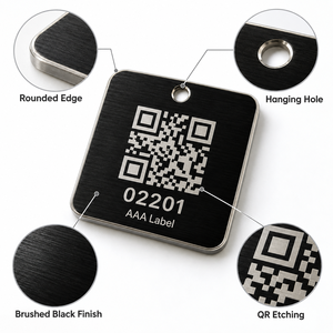 Etiquetas de Identificación de Activos de Acero Inoxidable con Código QR Grabado Personalizado para Maquinaria y Equipos - Product Image 4