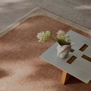 Alfombra Moderna de Terracota Hecha a Mano, Elegante, Texturizada, de Lana, Antideslizante, con Patrón Abstracto, de Pelo Medio, para Interiores - Product Image 3