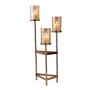 Candelabro Moderno Minimalista de Lujo Dorado, Soporte de Metal para Velas, Decoración de Bodas, Iluminación con Velas - Product Image 1