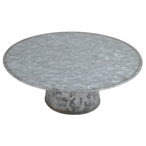 Soporte para Pastel de Boda con Acabado Galvanizado, Diseño Redondeado de Metal, Base para Pastel - Product Image 1