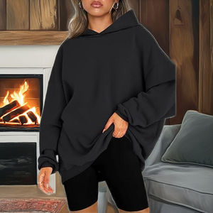 Vente en gros Sweat à capuche surdimensionné personnalisé unisexe pour femmes en coton de haute qualité conçu pour les vêtements grande taille - Product Image 1
