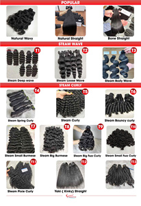 Extensiones de Cabello Birmano Virgen Natural – Rizado al Vapor – Doble Trama – Puntas Gruesas - Product Image 6