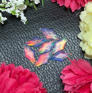 Ópalo Doble Nebula Aura Creado en Laboratorio, Forma de Cometa 7x14mm, Fuego Arcoíris Opalescente Multicolor, Gema Suelta para Fabricación de Joyas - Product Image 2
