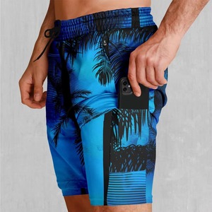 Pantalones Cortos Sublimados para Hombre, Precio Económico, 2 Bolsillos Laterales, Ligeros, Personalizados con Logotipo Frontal, 100% Poliéster, Secado Rápido, Transpirables - Product Image 4