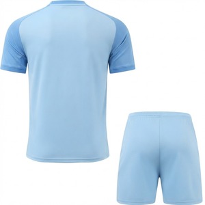 Unisex Soccer Jersey Kit Solid Color Short Sleeve Moisture <b>Wicking</b> Breathable Quick Dry Polyester Adult Uniforms - Product Image 2