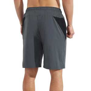 Pantalones Cortos Deportivos para Hombre, de Color Sólido, Secado Rápido, Cintura Elástica, Largo Bermuda, con Bolsillos, Ropa Deportiva Informal, para Uso Diario - Product Image 3