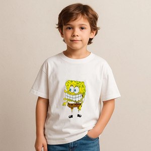 Camisetas para niños de algodón 100% de fábrica, estilo casual personalizado, multicolor, holgadas, de manga caída. - Product Image 6