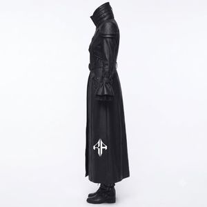 Manteau gothique en cuir véritable pour femmes, anti-rides, tendance, à manches longues et col montant par RIVIAN ATLANTIC - Product Image 4
