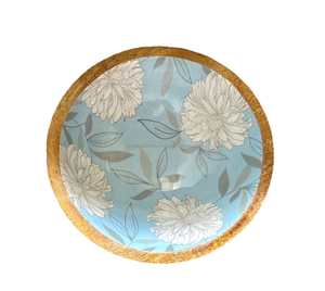 Wooden Bowl with Meena Print Top Selling Salad Bowl Platter Made by Tayyab Handicraft - Product Image 3