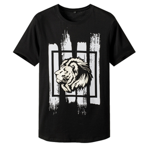 Men's Black Short Sleeve O-Neck Regular Fit Casual Solid <b>100</b>% <b>Polyester</b> Anti-Wrinkle Breathable Quick Dry T-<b>Shirt</b> - Product Image 4