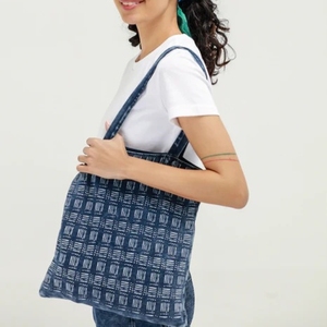 2026 NEW STYLE DENIM SHOULDER <b>BAG</b> Customizable Fashion Denim Fabric Cosmetic Makeup Storage Organizer <b>Bags</b> IN Private Label Logo - Product Image 2