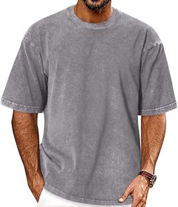 T-shirt pour homme en polyester/coton tricoté, imprimé sérigraphié, anti-plis, écologique, respirant, col en V, bordure contrastante, léger et séchage rapide - Product Image 2