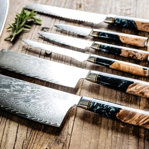 LEGACY BLADES Custom Logo Damascus Kitchen <b>Knife</b> <b>Set</b> Premium Chef Cutlery for Hotels & Restaurants OEM - Product Image 5