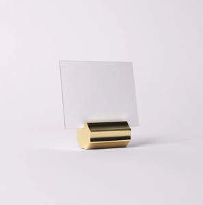 Metal Place Card Holder Desktop Business Card Holder Gold Polished Wire Mold Elegant Circle Clip Desktop Display <b>Table</b> <b>Numbers</b> - Product Image 2