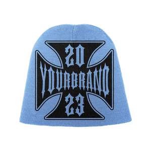 Gorro de Invierno Unisex Estilo Punk con Cruz Bordada de tu Marca, Talla 56-58CM, Ropa Casual Urbana - Product Image 5