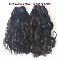 Bahan ekstensi rambut manusia India bebas kimia alami untuk Vendor bundel selaras kutikula rambut Virgin bergelombang mentah gelombang dalam lurus