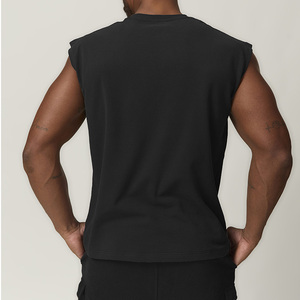 Camiseta Deportiva de Algodón de Alta Calidad, Dos Tonos, Sin Mangas, para Hombre, Talla XL Personalizada, para Fisicoculturismo y Running - Product Image 4