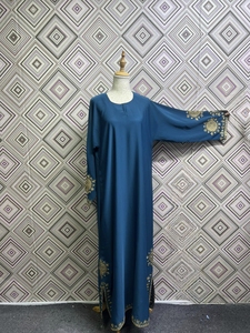 Best Quality Hand Embroidered Beaded Vintage Premium Nida Abaya Anti-Pilling Meera Fashion Designers Indian/Pakistani V Neck - Product Image 3