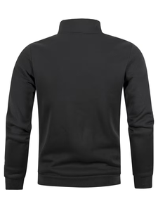 Men's Customizable Two-Piece Blue Hooded Long Sleeve Sweatshirt Set Casual Winter Wear French Terry Breathable 380g - Product Image 2