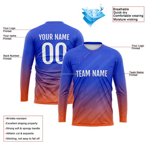 เสื้อทีเชิร์แขนยาวพิมพ์ซับลิเมชั่นออกแบบได้ตามต้องการเครื่องแต่งกายตามต้องการ - Product Image 2