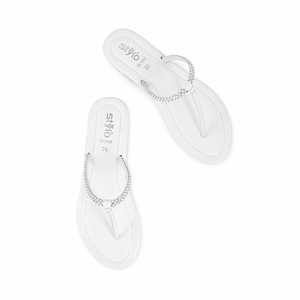 <b>White</b> Casual <b>Heeled</b> Sandals CL1891 - Product Image 1