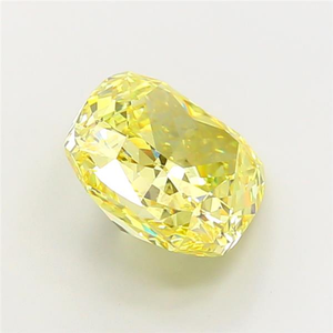 Pierre précieuse non montée, diamant de laboratoire de haute qualité, jaune vif fantaisie, taille coussin, excellente coupe, certifié CVD, pour joaillerie fine. - Product Image 3