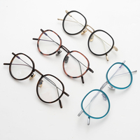Montures de lunettes optiques rondes vintage à bord fin en titane pour la vente au détail de lunettes de mode personnalisées pour les magasins de vision OEM