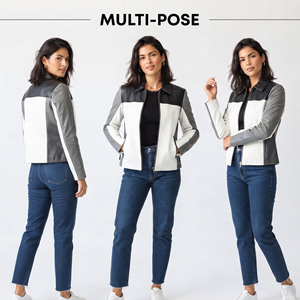 Veste de moto en cuir PU pour femme, coupe ajustée, col montant, imperméable, manches longues, style streetwear tendance - Product Image 5