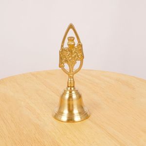 Campana de Mano de Latón Antiguo para Rituales de Templo, Puja, Mandir en Casa, Sonido Tradicional, Decorativa, Artículo Coleccionable, Regalo para Festivales - Product Image 2
