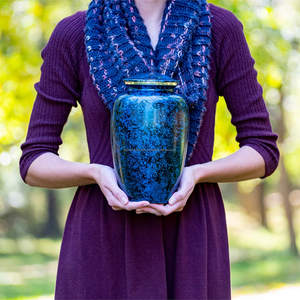 Urn — créateur Premium, pour auses avec étui en velours, extérieur en Aluminium, fait à la main, fournitures de cérémonies pour adultes - Product Image 5