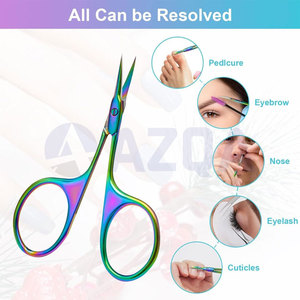 Ciseaux à cuticules en acier inoxydable revêtu de titane arc-en-ciel, outil de beauté de précision pour le soin des ongles, manucure et pédicure - Product Image 4