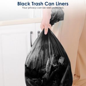 5 Rollos de 50 Bolsas de Basura Negras Desechables sin Perfume, Resistentes a Fugas, para Acampar, Inodoros y Uso Doméstico General - Product Image 5