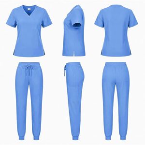 New Fashionable Breathable Worsted Unisex Nursing <b>Scrubs</b> <b>Uniforms</b> for Hospital Use Custom Logo & Design Accessories - Product Image 4
