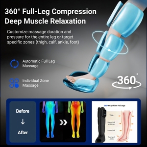 Bottes de massage compressives pour les pieds et les jambes, 5 chambres, sans fil, 3 modes, écran tactile LED, récupération thermique pour athlètes, CE OEM ODM ALL STAR - Product Image 5