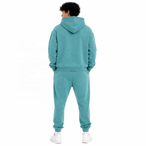 Sweat-shirt à capuche épais et oversize en molleton 100% coton, style streetwear décontracté et respirant, ensemble survêtement et jogging, OEM en gros - Product Image 3