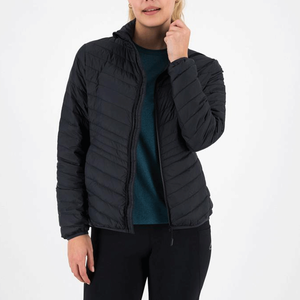 <b>Women's</b> <b>Black</b> Hooded Puffer Jacket Lightweight Zip Up Autumn Warm <b>Coat</b> - Product Image 1