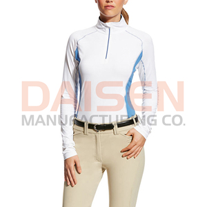 Ladies Horse Riding Performance Top Lightweight Quick Dry <b>Long</b> <b>Sleeve</b> Athletic Wear for Outdoor Riding Sessions - Product Image 2