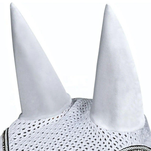 Voile anti-mouches pour chevaux, filet d'oreilles, bonnet en maille, bandage, logo personnalisé, couleur/taille, léger, haute qualité, protection extérieure, vente en gros - Product Image 2