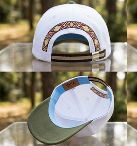 Gorra de Béisbol Bordada de Seis Paneles Verde OEM, Blanca con Visera Verde Oliva, Gorra Casual Unisex de 6 Paneles con Diseño de Logotipo Frontal - Product Image 3