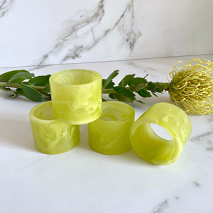 <b>Resin</b> Eco-Friendly Stocked Napkin <b>Rings</b> in Creative Colors Patterns for Classic Style Wedding Party Decoration Hotels Round - Product Image 6