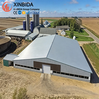 Bâtiment préfabriqué en acier résistant aux tremblements de terre aux États-Unis, entrepôt métallique durable pour l'équipement agricole d'Amérique du Nord