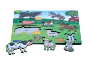 Rompecabezas de Animales de Granja Toysaga para Niños Pequeños de 2 a 4 Años, Juguete Educativo con Piezas Grandes e Impresión a Todo Color - Product Image 3