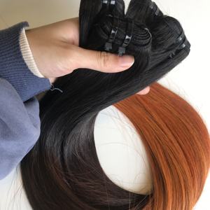 Os Cheveux Raides Cheveux Vietnamiens Cheveux Vierges Trame Bundles Ombre Couleur - Product Image 2