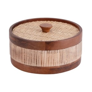 Casserole en bois faite à la main |   Boîte de rangement pour chapati |   Vente en gros OEM - Product Image 1
