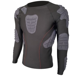 Camiseta de Compresión Acolchada de Manga Larga para Hombre, Cuello Redondo, Ajustada, Protección Completa para Fútbol, Béisbol y Hockey - Product Image 4