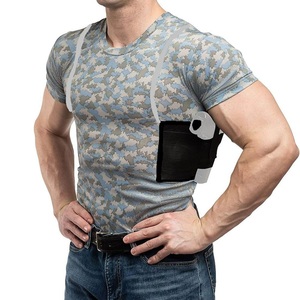 Camiseta Táctica para Hombre, para Portar Armas Ocultamente, con Bolsillo para Pistola, 100% Algodón, Secado Rápido - Product Image 3