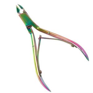 Coupe-ongles arc-en-ciel 12,5 mm, lame incurvée à bord biseauté, pointe acérée, acier inoxydable durable, pour ongles épais, usage adulte - Product Image 3